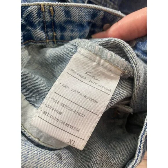 KanCan Women's Blue Denim Tribe Co Ed Cheer Button Front Denim Jacket - XL - Picture 15 of 15